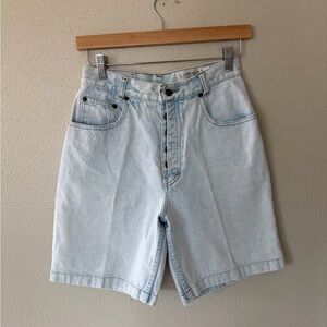 Lawman Vintage 90s High Waist Button Fly Light Wash Denim Mom Shorts Size 9